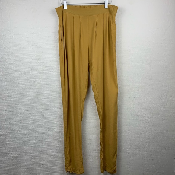 Anthropologie Pants - Bel Kazan Pants Mustard Yellow Slim Leg High Rise